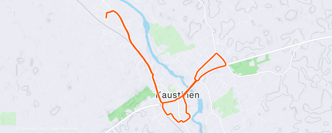 Map of the activity, Evening Run