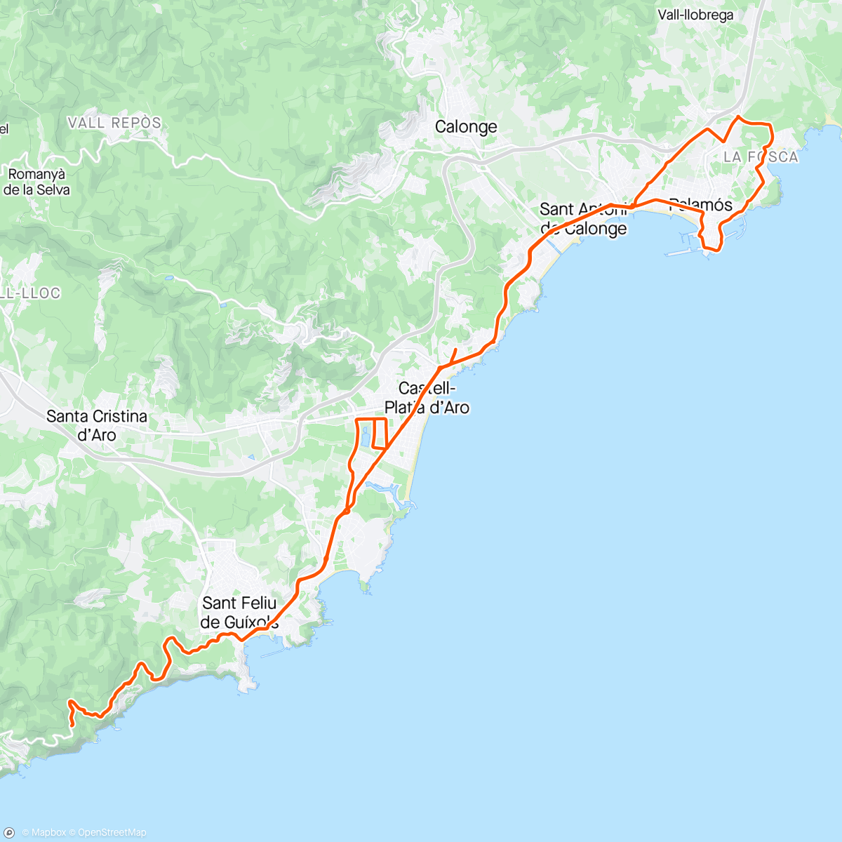 Map of the activity, Vélo por la mañana☀️