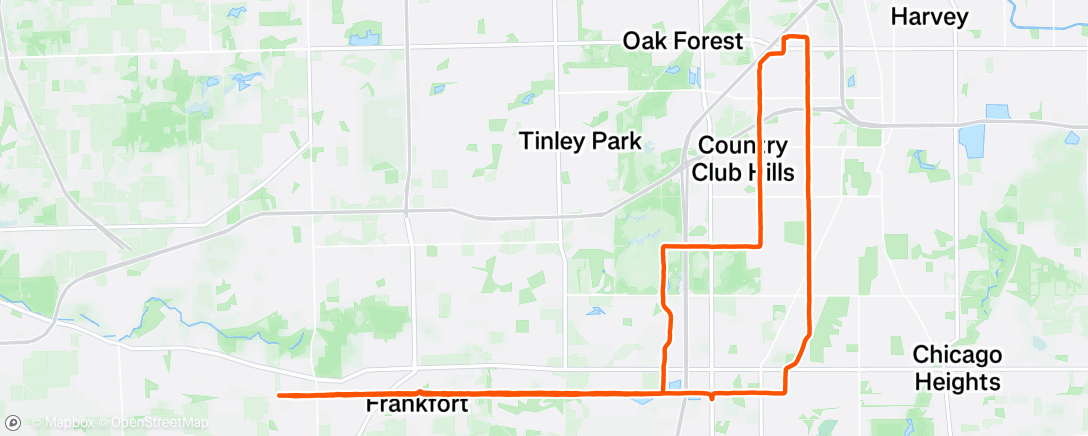 Map of the activity, Lunch Mountain Bike Ride