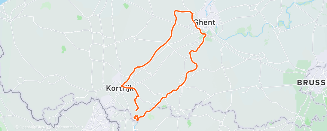 Map of the activity, Sortie vélo le midi