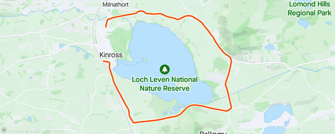 Map of the activity, Loch Leven Half