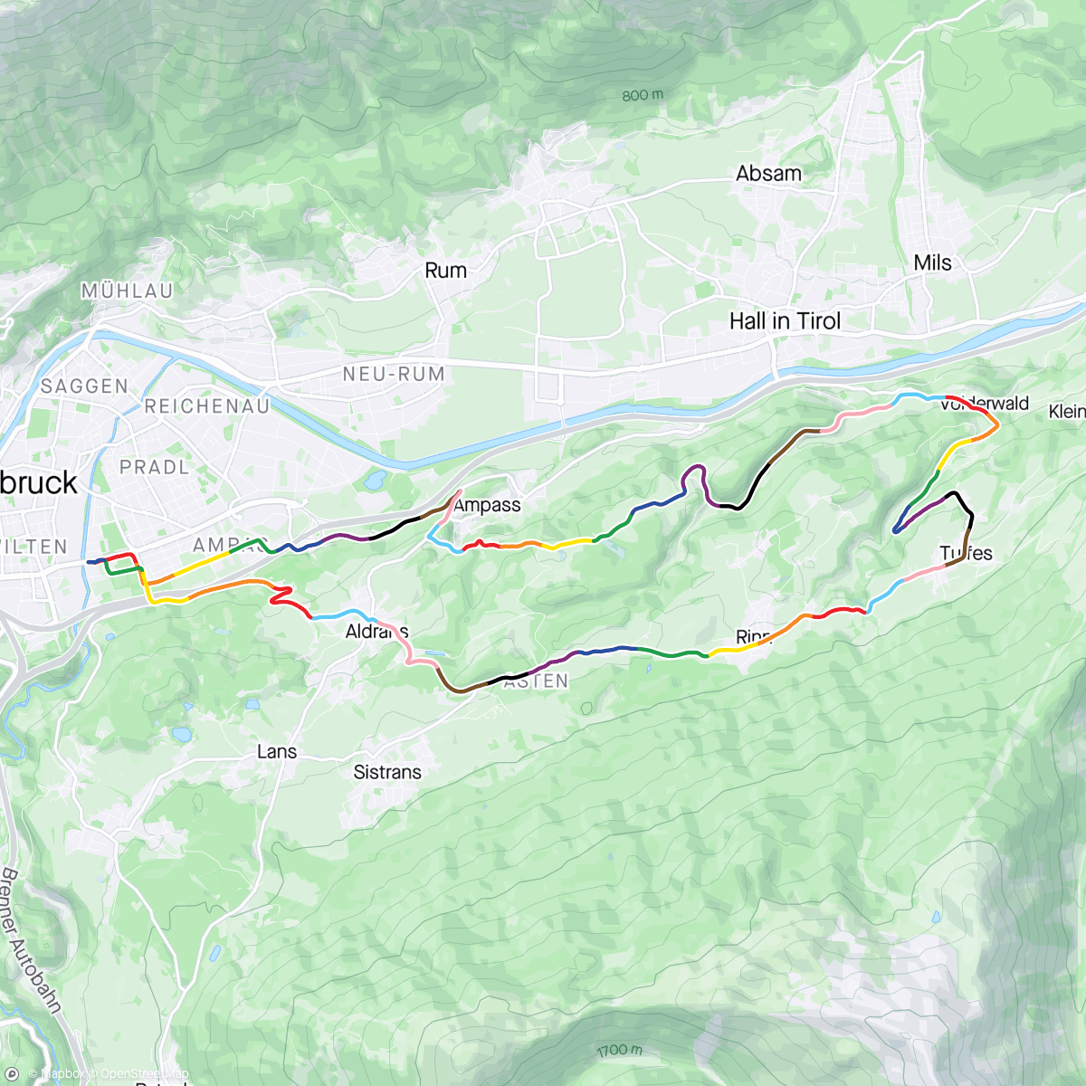 Map of the activity, Lunch Loop