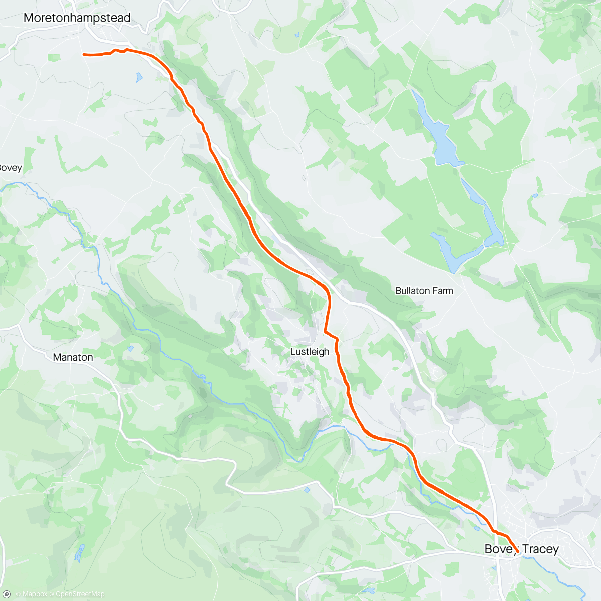 Mapa da atividade, Wray Valley Trail Half Marathon