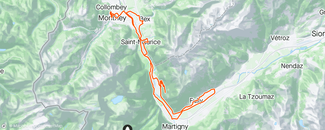 Map of the activity, Fully retour montée  d’Allesse