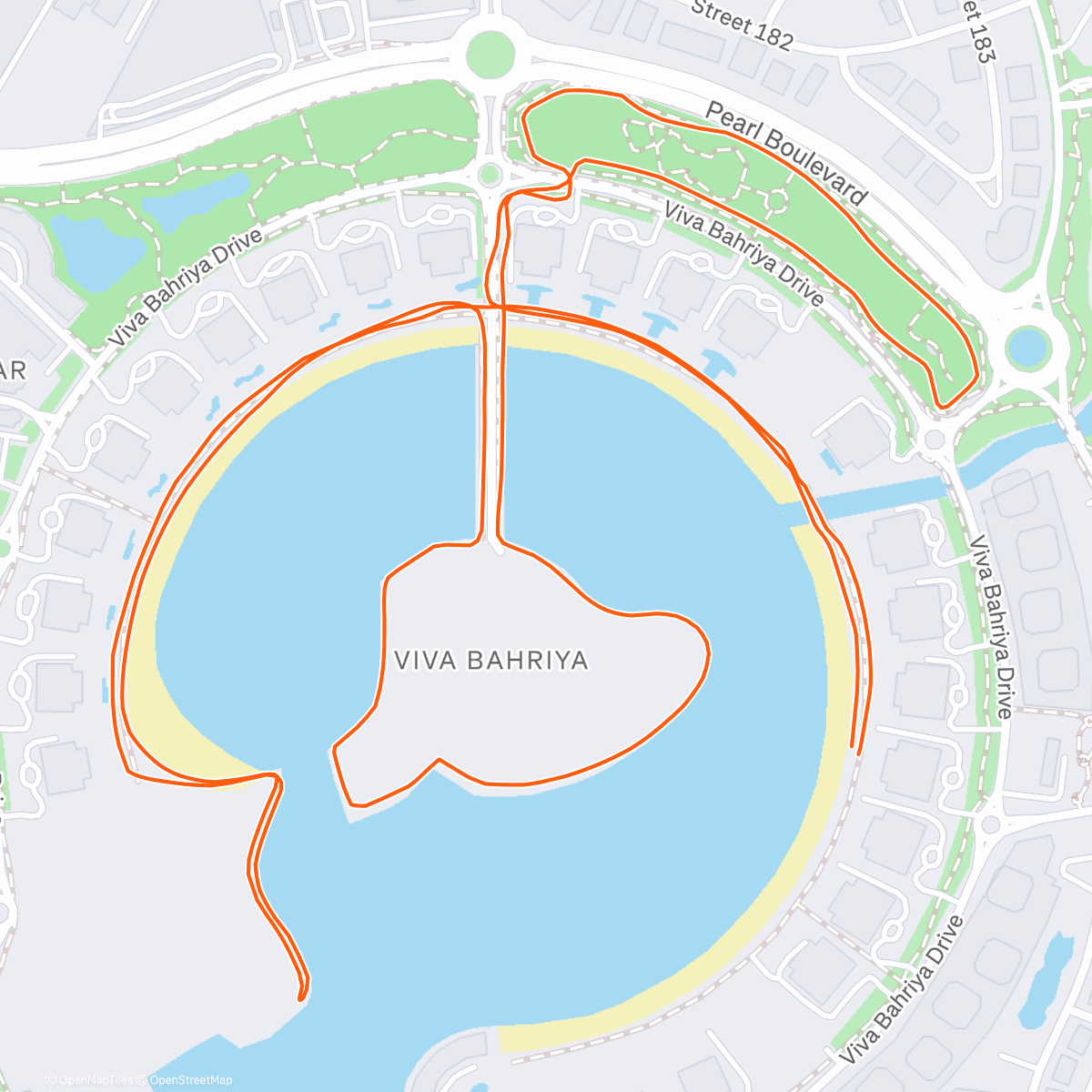 Map of the activity, Lunch Run