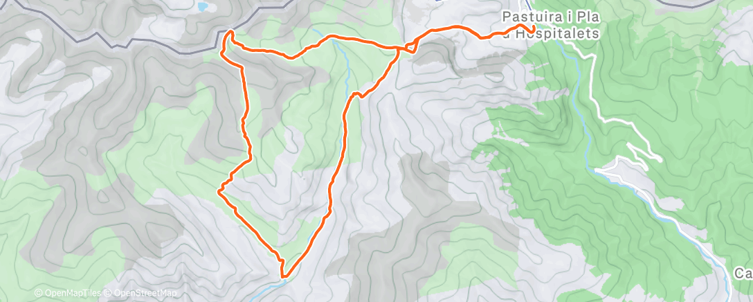 Map of the activity, Tirapits - Coma de Vaca - Marrana