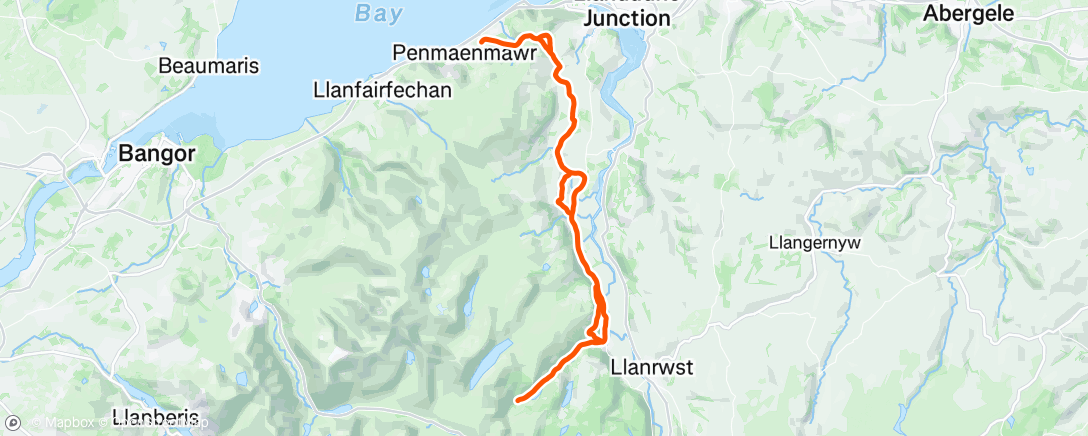 Map of the activity, Crafnant on the graveller.