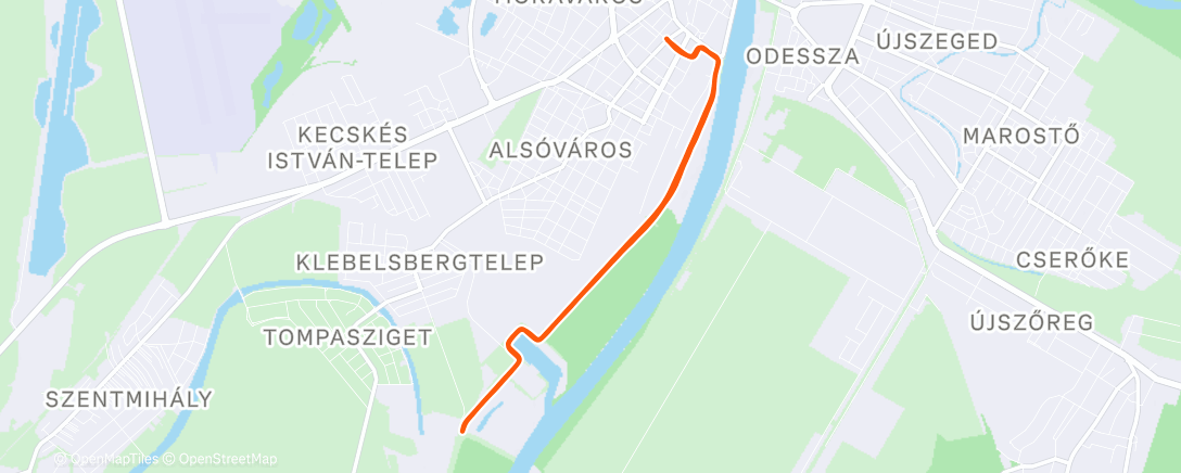 Map of the activity, Morning Run