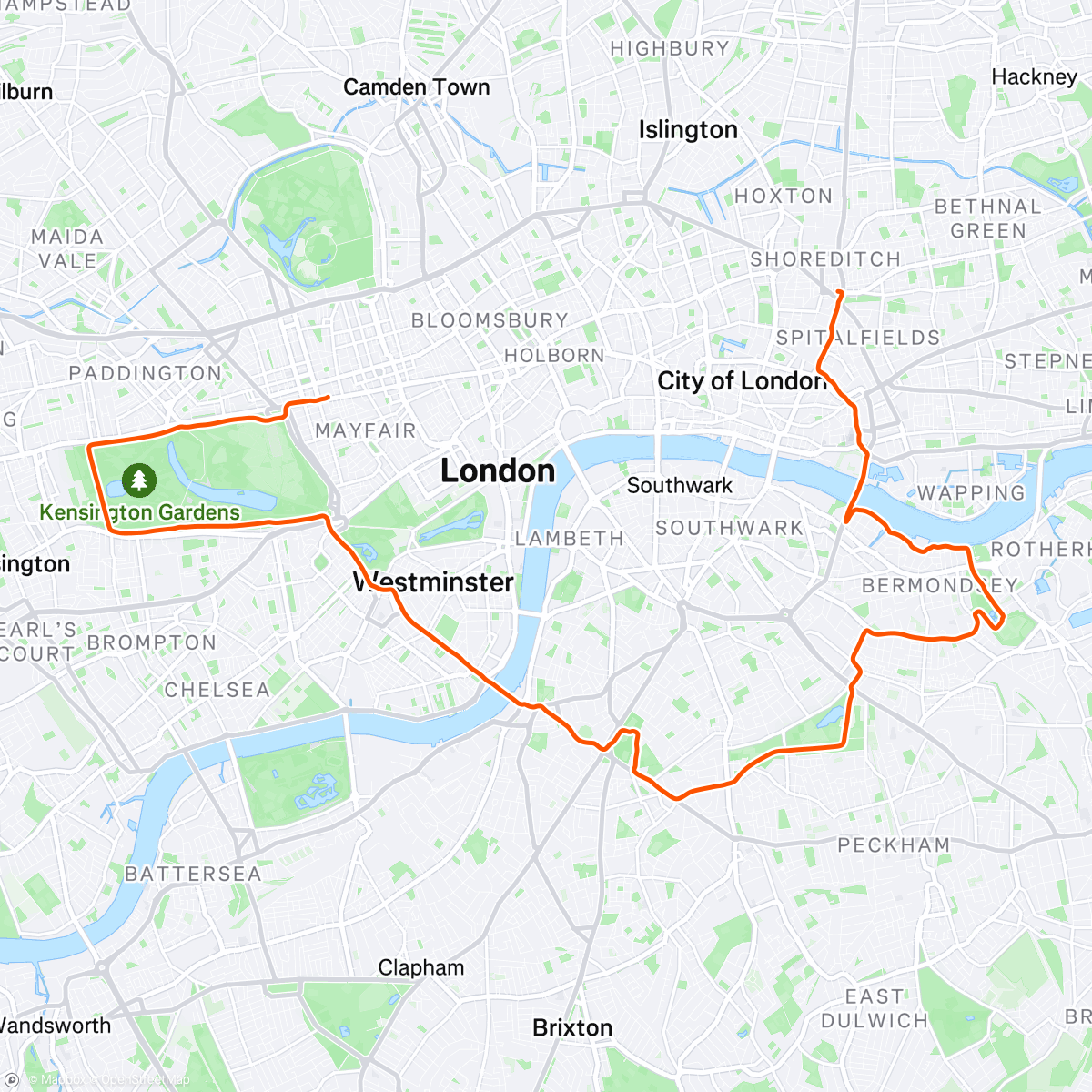 Map of the activity, AR LDN Long Run