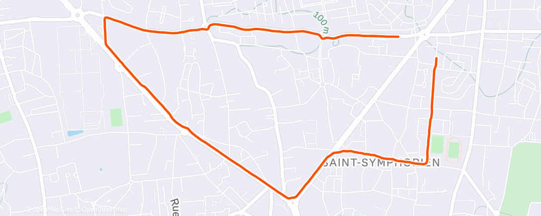 Map of the activity, Morning Run