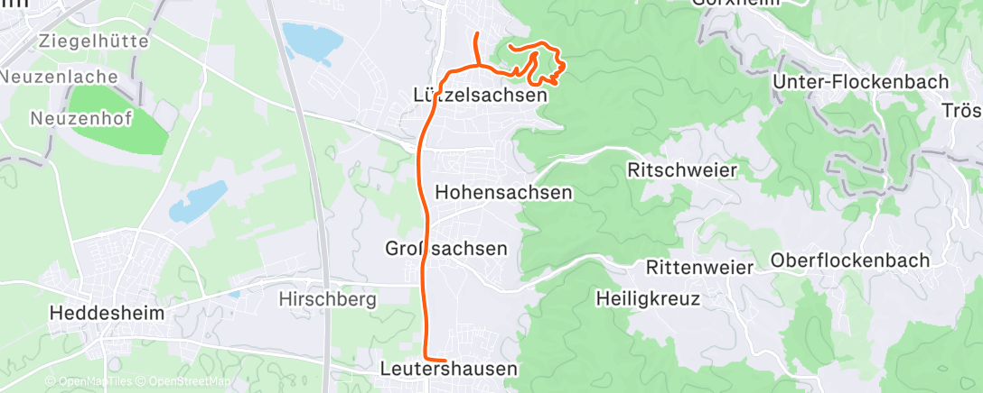 Map of the activity, Wanderung am Nachmittag