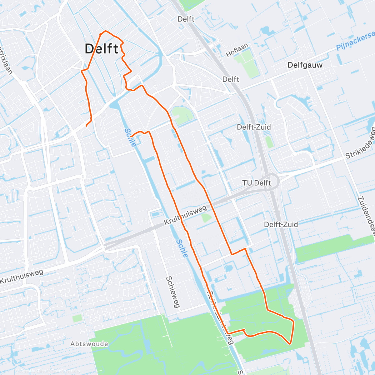 Map of the activity, Geocaching met Turid