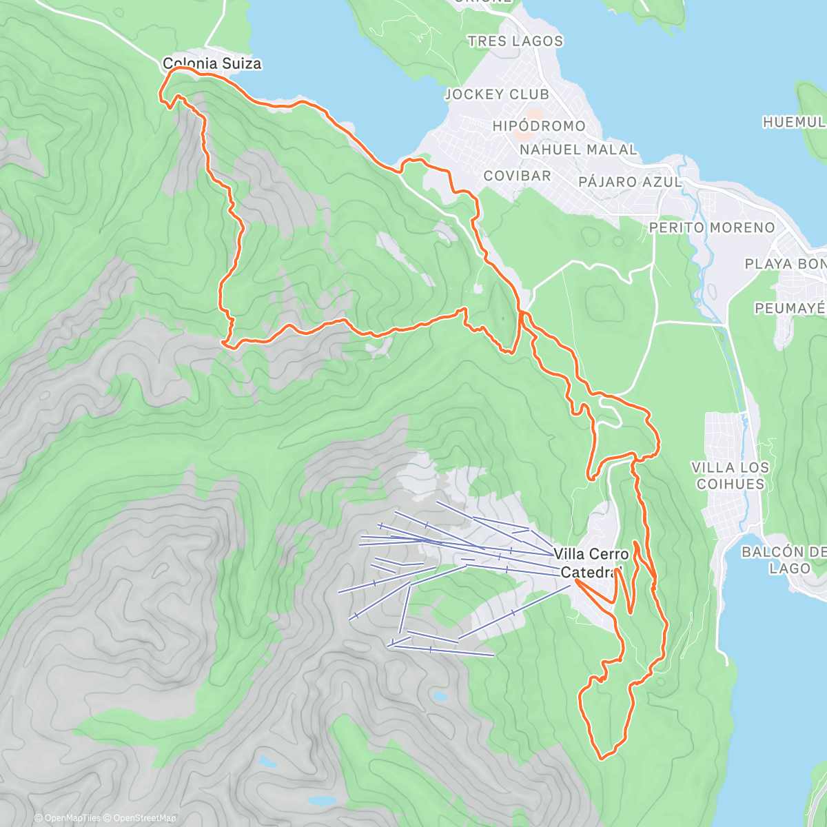 Map of the activity, 2025-11-30 - Ultra Trail 50 km - BRUT