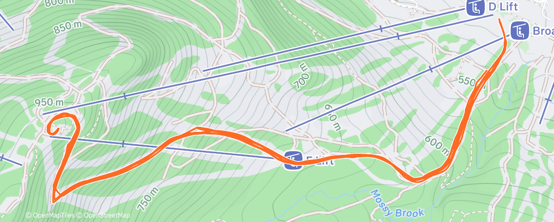 Map of the activity, Morning Backcountry Ski