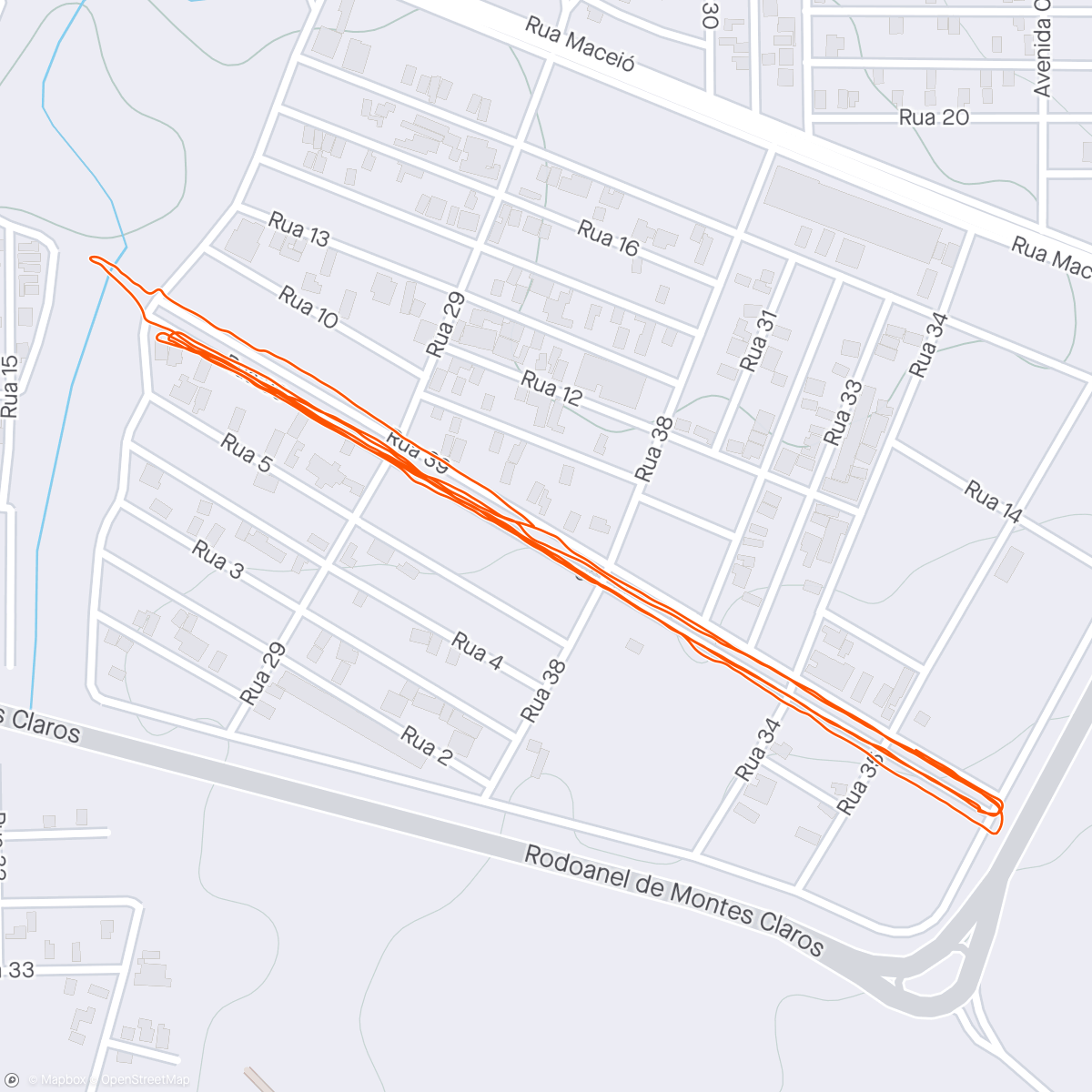 Mapa da atividade, Caminhada Jardim Olímpico 16/2024