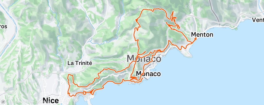 Map of the activity, Morning Ride