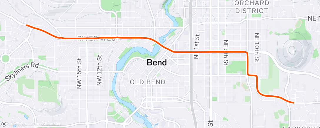 Map of the activity, Afternoon Ride