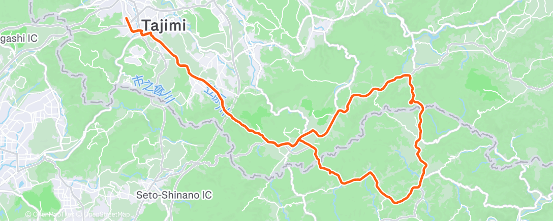 Карта физической активности (午後のライド)