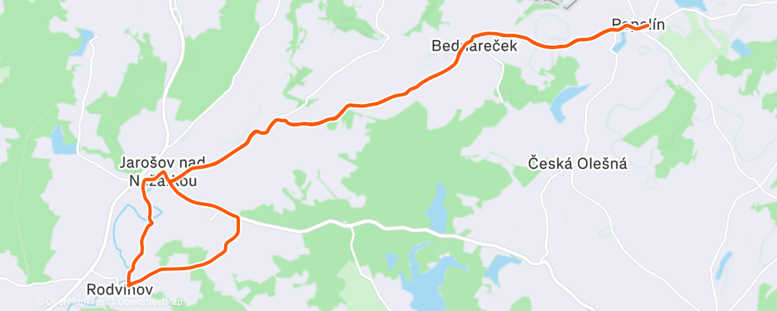 Map of the activity, Evening Mountain Bike Ride