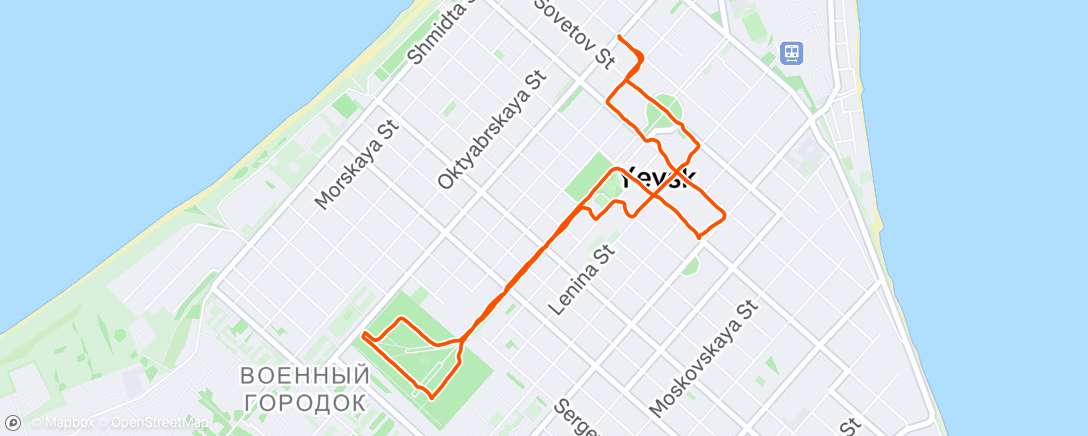 Map of the activity, Morning Run