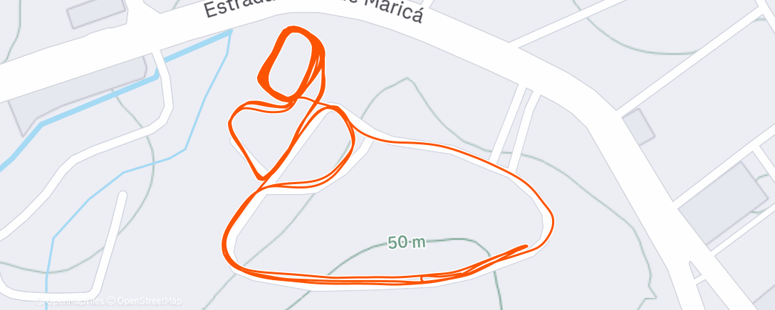 Map of the activity, Trail run matinal