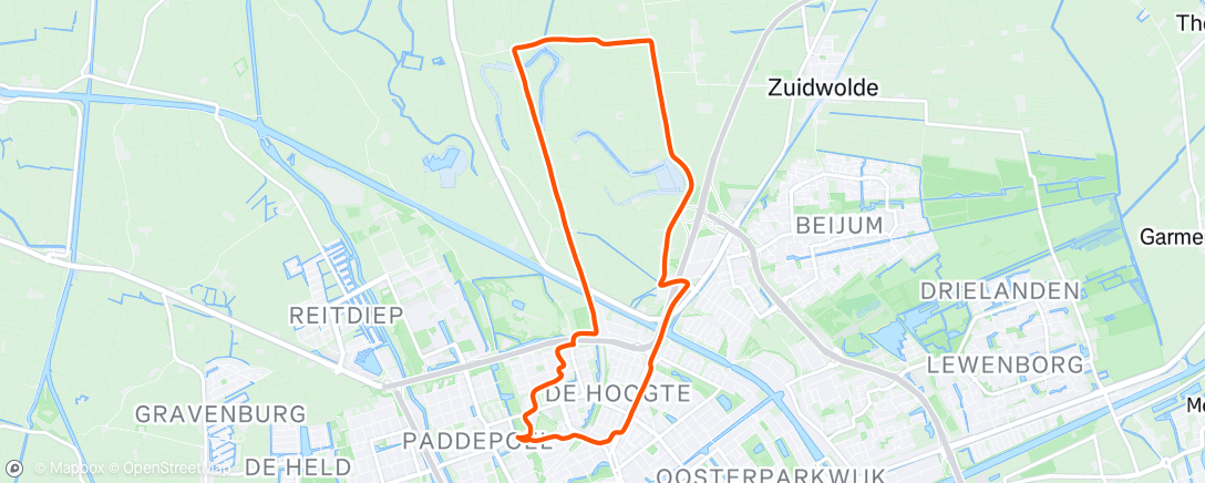 Map of the activity, 2x16min
