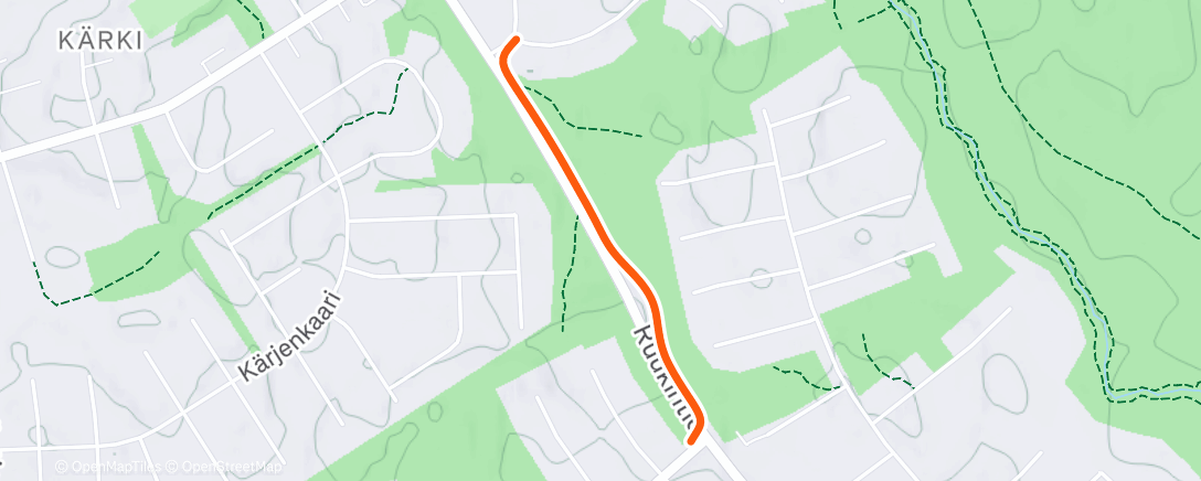 Map of the activity, Afternoon Walk