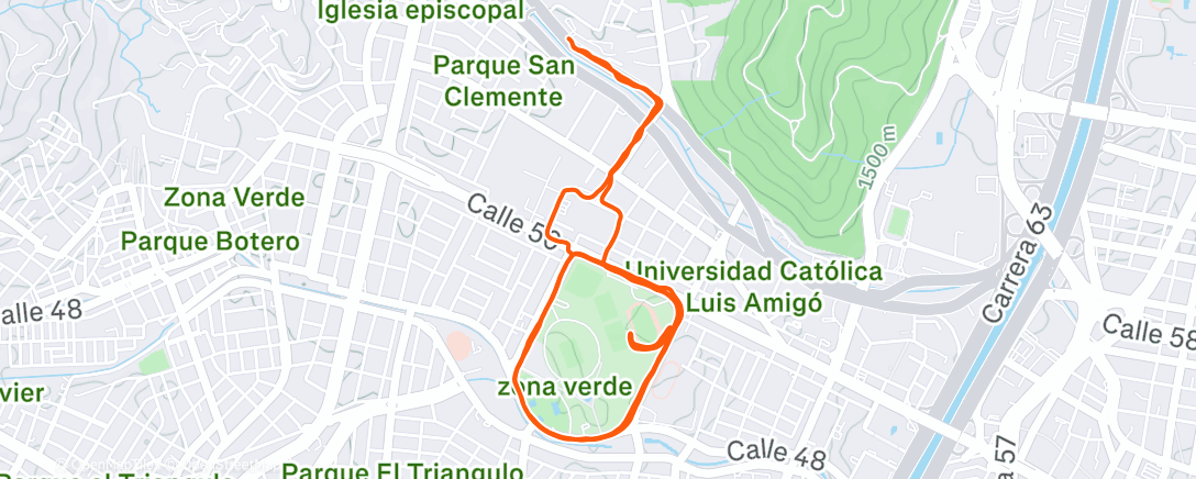 Карта физической активности (Carrera por la mañana)