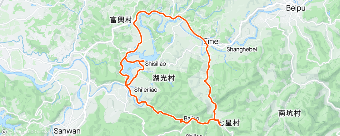 Karte der Aktivität „晨間騎乘”