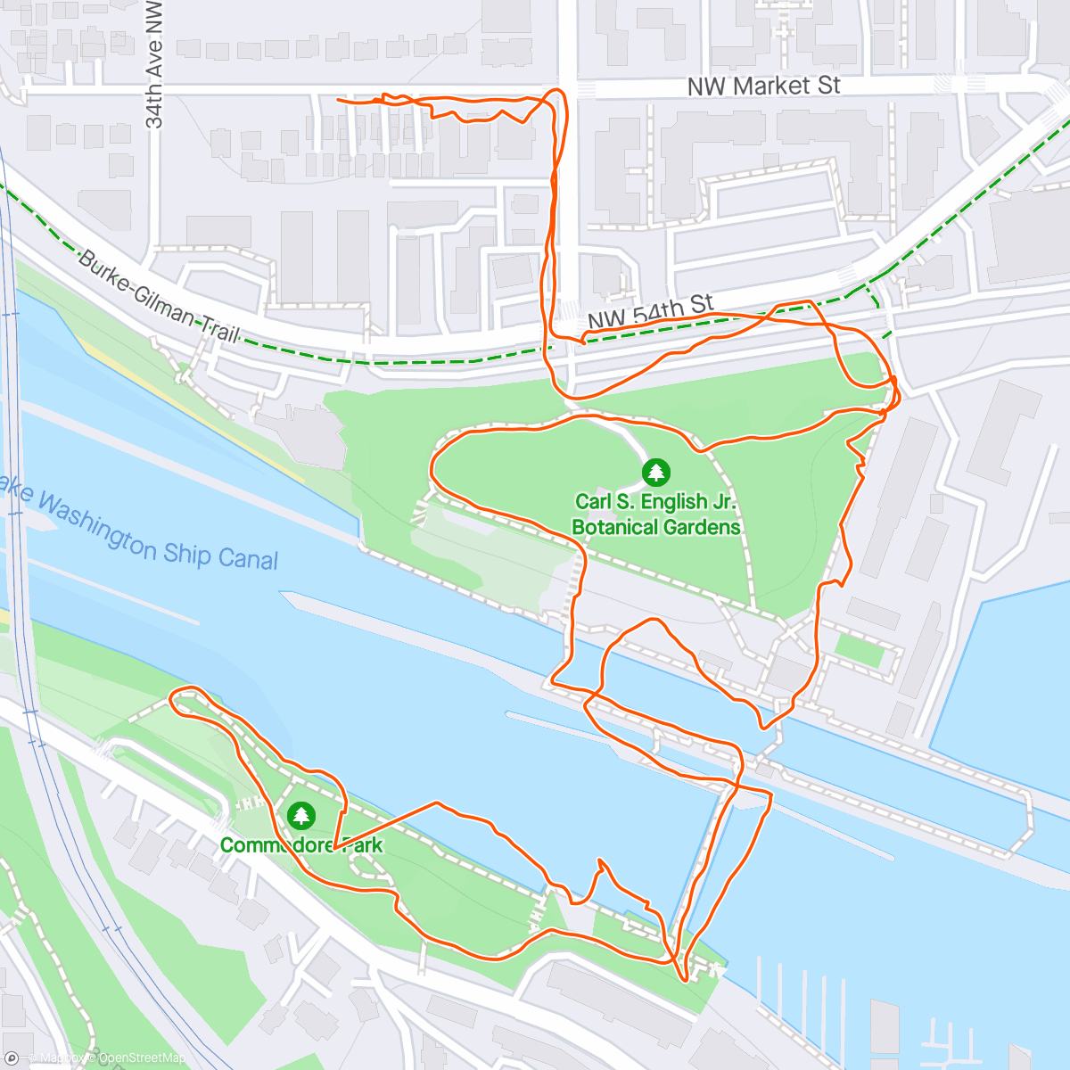 Mappa dell'attività Lock walk
