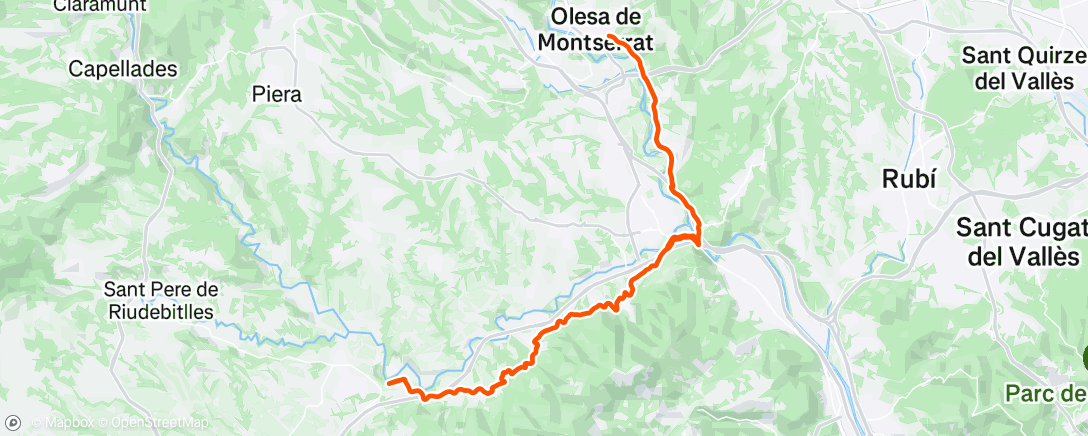 Map of the activity, San Sadurní sense presa 🚴