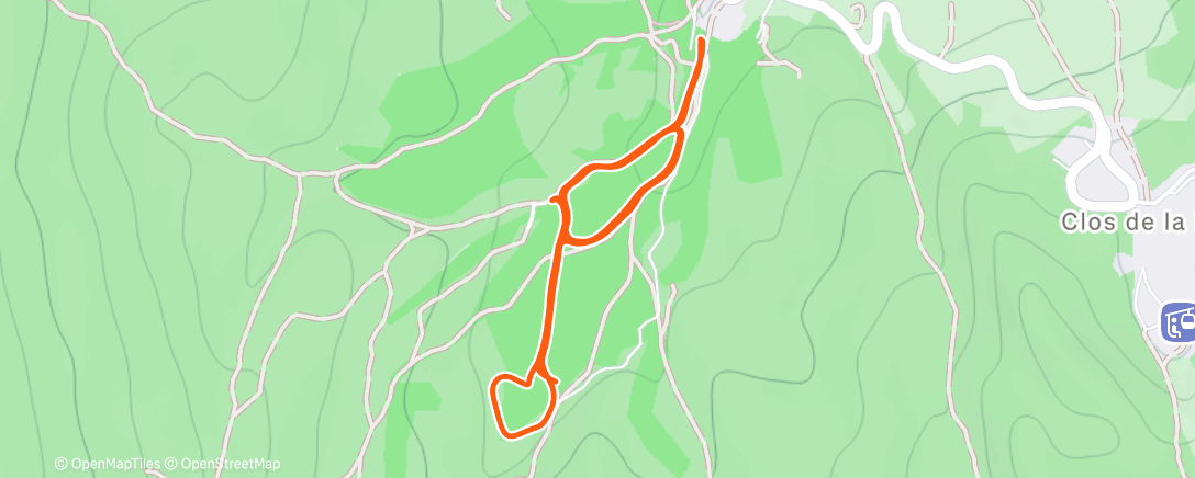 Map of the activity, Lunch Nordic Ski