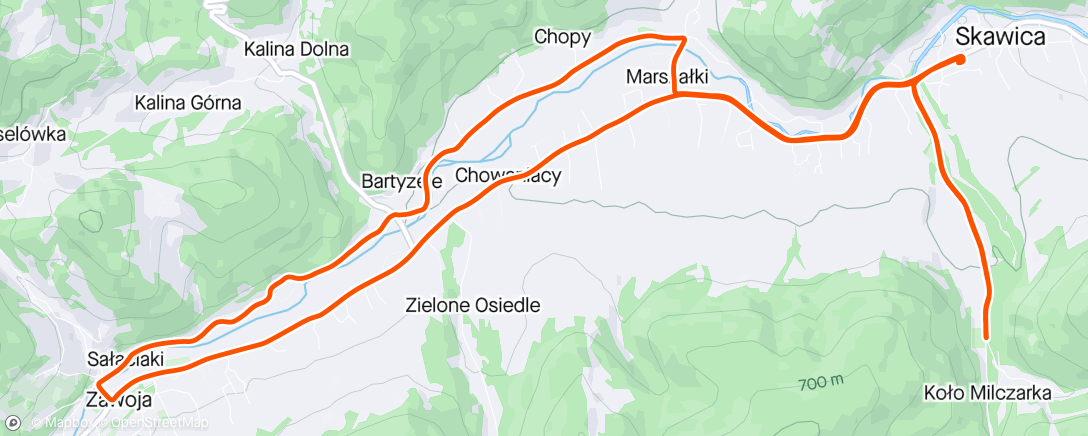 Map of the activity, Zawoja Centrum