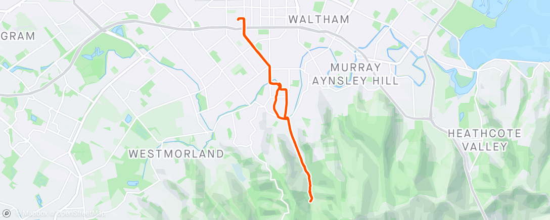 Map of the activity, NBD test ride