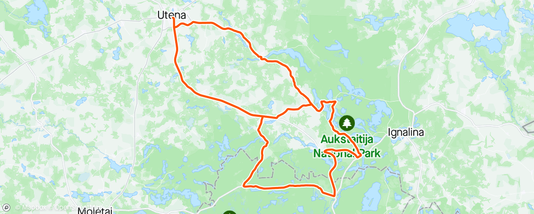 Map of the activity, Tour of Lithuania stage 4