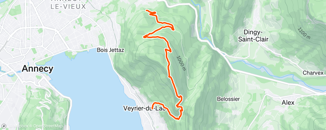 Map of the activity, Trail le matin