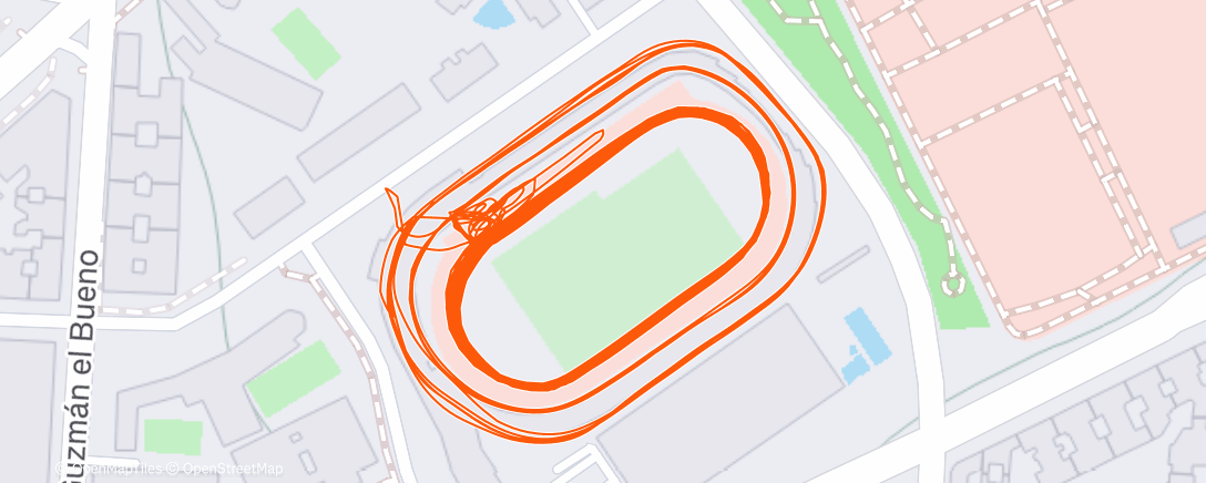 Map of the activity, Afternoon Run