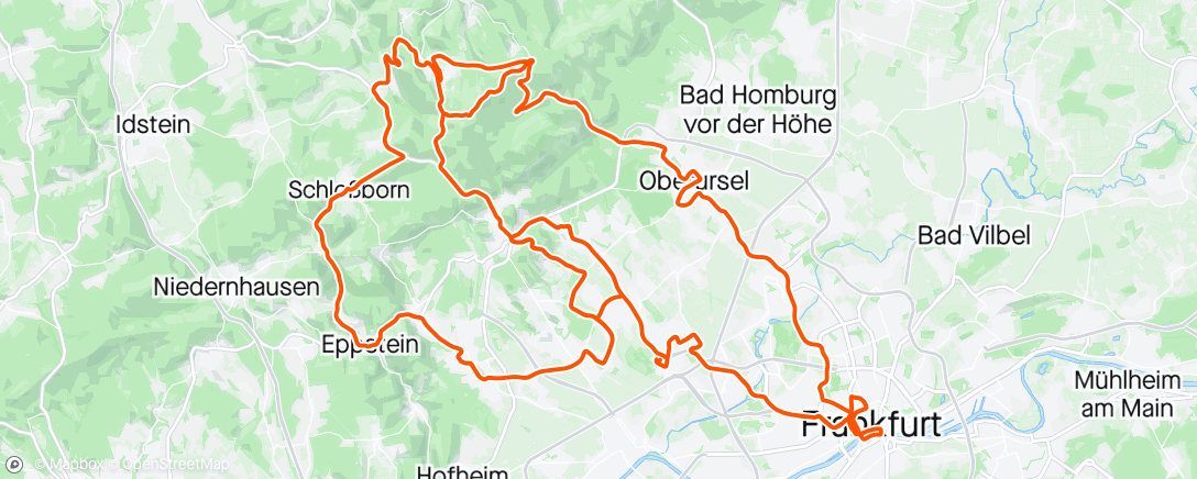 Map of the activity, Eschborn-Frankfurt