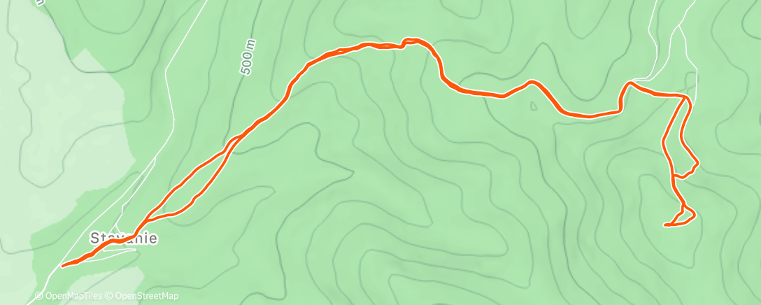 Map of the activity, Afternoon Hike