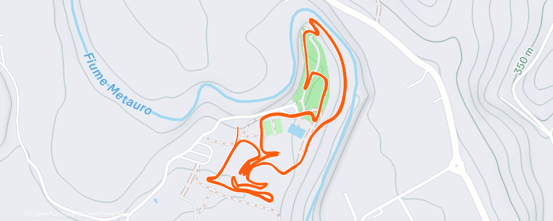 Map of the activity, Pedalata dell'ora di pranzo