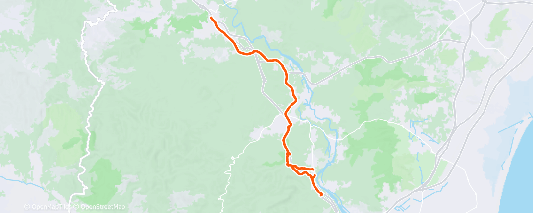 Map of the activity, Bicicleta por la mañana