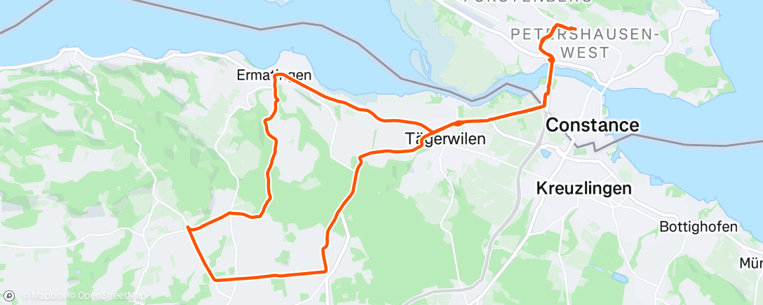 Map of the activity, Mittagsradfahrt