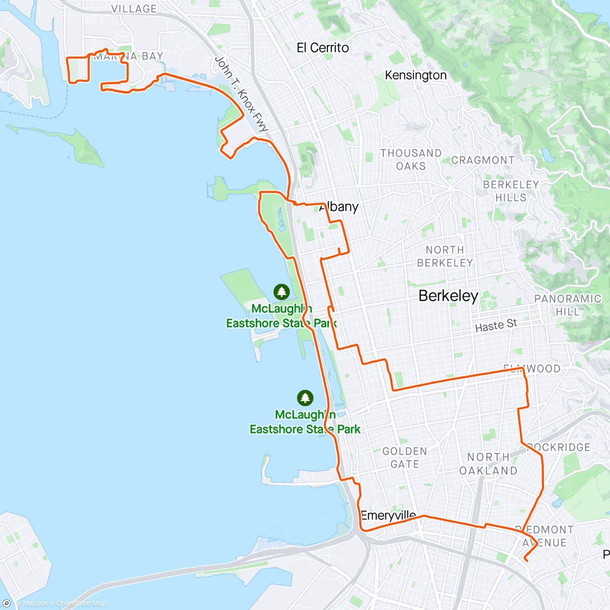 Map of the activity, Will bike for East Bay Open Studios + La Esquinita