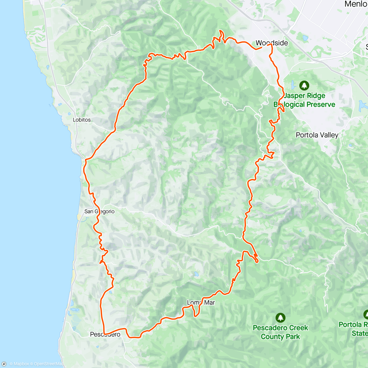 Map of the activity, Cycling Paradise
