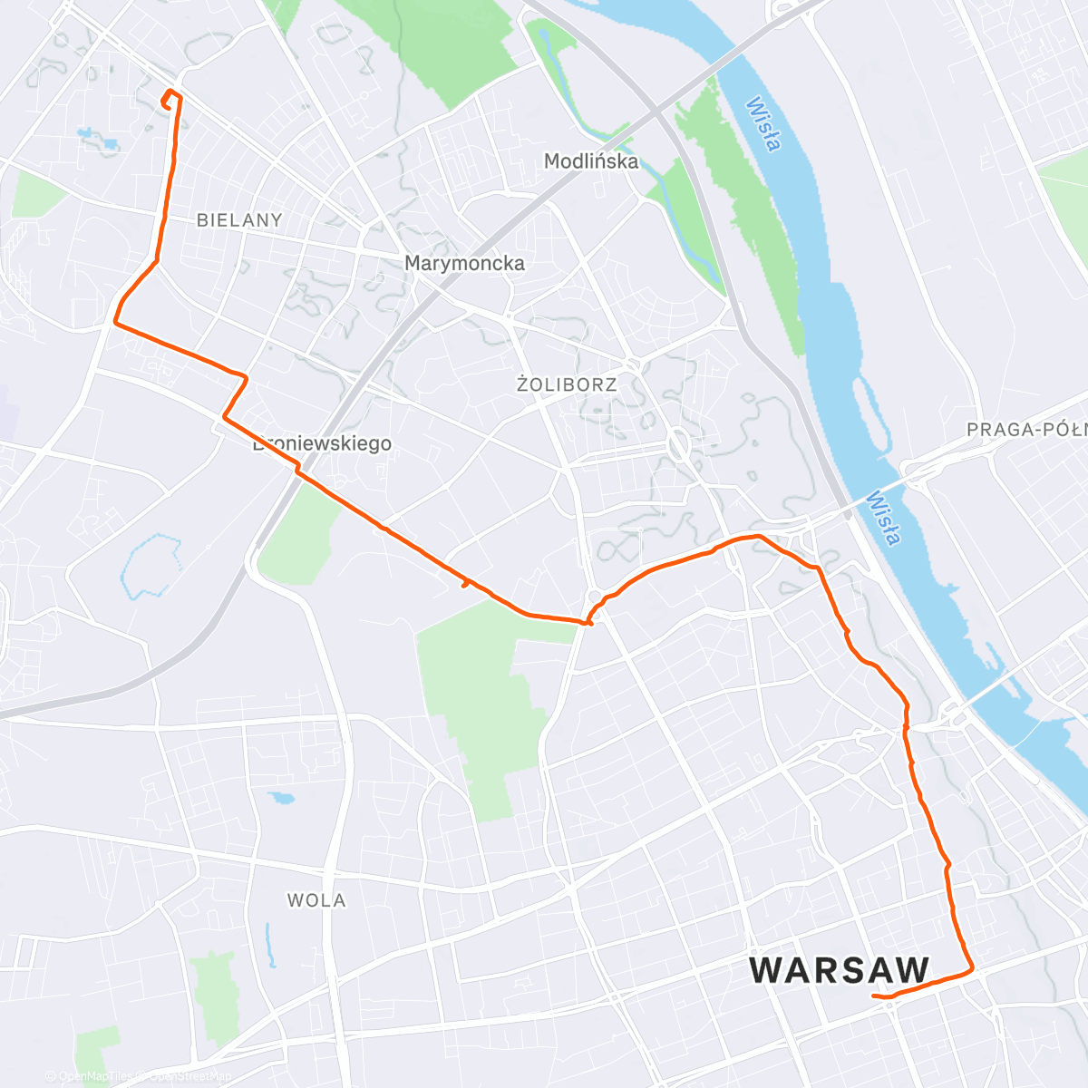 Map of the activity, Świąteczna Warszawa