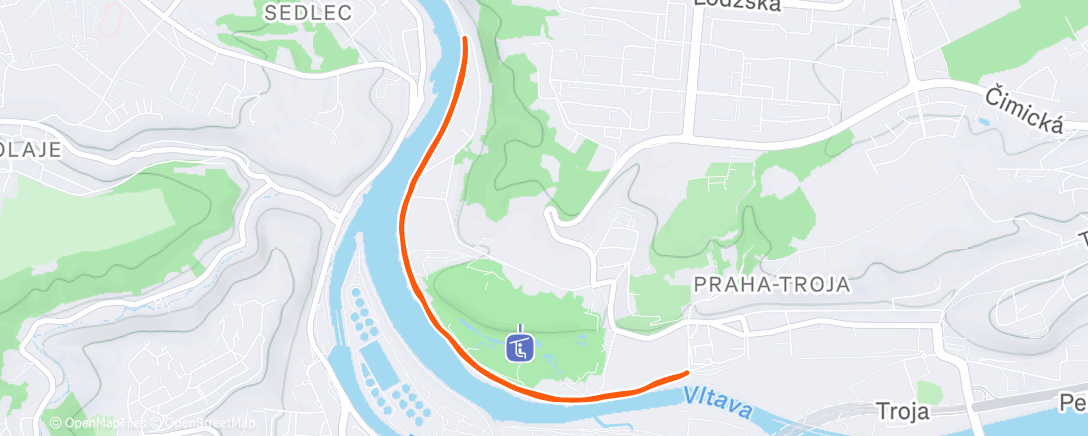 Map of the activity, Morning Run