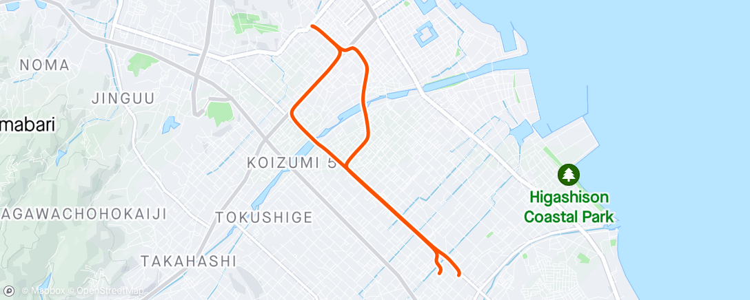 Map of the activity, 久々ロード🚴‍♀️