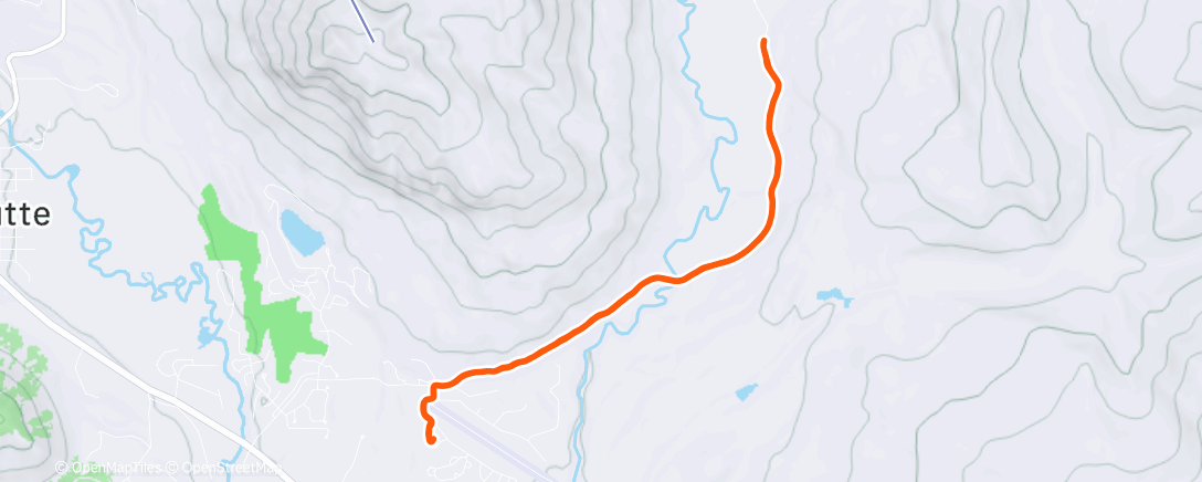Map of the activity, Morning Run