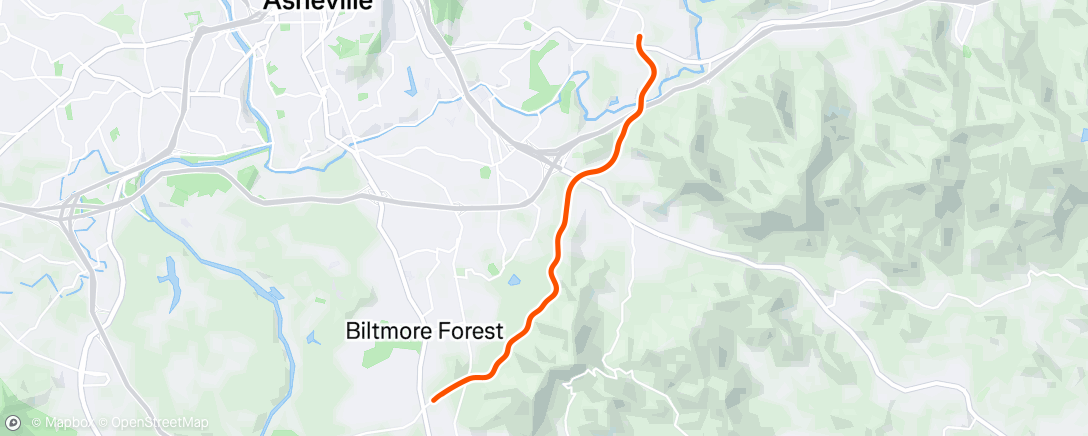 Map of the activity, Evening Ride