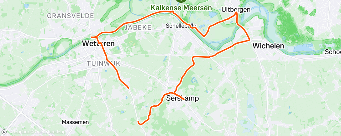 Map of the activity, Morning Ride